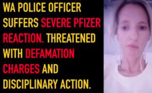 WA POLICE OFFICER SHARES HORRIFIC STORY ABOUT VAX REACTION AND PEOPLE TRYING TO SILENCE HER