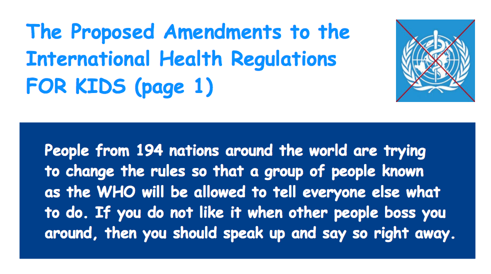 THE HORRIFYING PROPOSED AMENDMENTS TO THE INTERNATIONAL HEALTH REGULATIONS — IN SIMPLE LANGUAGE.