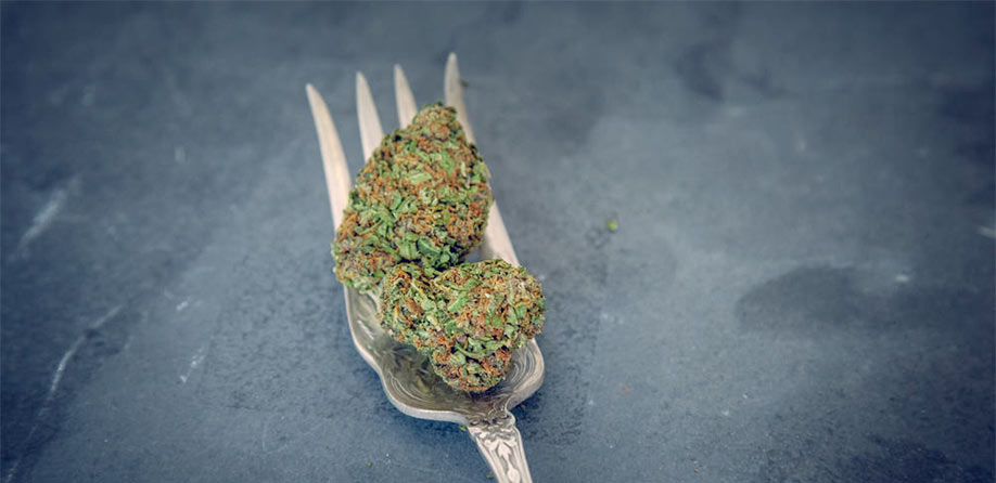 Marijuana on fork